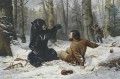 oso y cazadores